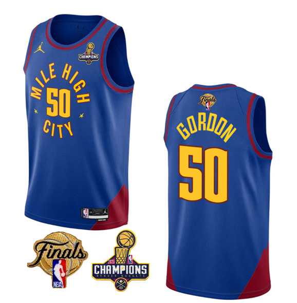 Men's Denver Nuggets #50 Aaron Gordon Blue 2023 Nuggets Champions Patch And Finals Patch Statemenr Edition Stitched Basketball Jersey,We sell and wholesale Men's Denver Nuggets #50 Aaron Gordon Blue 2023 Nuggets Champions Patch And Finals Patch Statemenr Edition Stitched Basketball Jersey on line form chian!